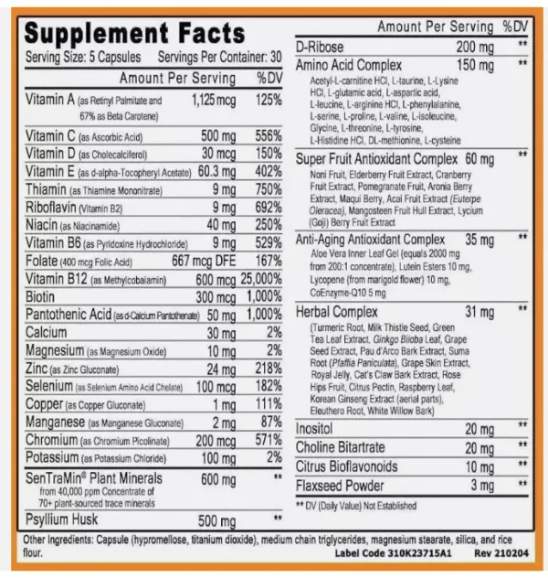 1 Bottle of IMMUNO 150 - The Ultimate Multivitamin & Immune Support Supplement -